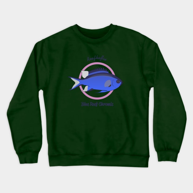 Blue Reef Chromis Crewneck Sweatshirt by Reefhorse